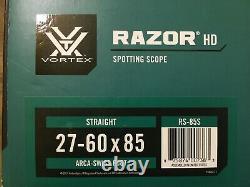 Vortex Razor HD 27-60x85 Gen 2 Straight Spotting Scope Box Case Caps Pristine