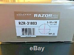 Vortex Razor HD Gen II 3-18x50 Riflescope EBR-2C MOA RZR-31803- NO TAX-FREE SHIP