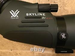 Vortex Skyline ED 20-60x80 Angled Spotting Scope Case Caps Excellent Condition