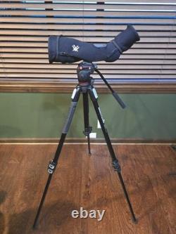 Vortex Spotting Scope Razor HD 27-60x85mm Gen 2 Angled with Manfrotto 190x Tripod