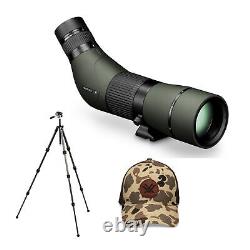 Vortex Viper HD 15-45x65 Spotting Scope Angled with Summit CF Tripod and Cap