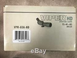 Vortex Viper HD 15-45x65mm Spotting Scope ANGLED #VPR-65A-HD custom storage case