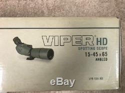 Vortex Viper HD 15-45x65mm Spotting Scope ANGLED #VPR-65A-HD custom storage case