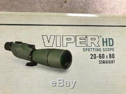 Vortex Viper HD 20-60x80 Spotting Scope STRAIGHT #VPR-80S-HD custom storage case