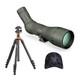 Vortex Viper HD 20-60x85 Spotting Scope Angled with Tripod and Hat PRECISION