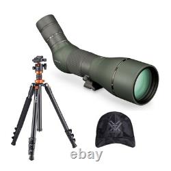 Vortex Viper HD 20-60x85 Spotting Scope Angled with Tripod and Hat PRECISION