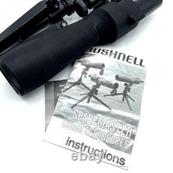 Vtg Bushnell Spacemaster 60mm 15-45x Spotting Scope Tripod Backpack, Window Mnt