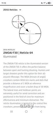 ZEISS Conquest V4 Riflescope 4-16x44 16x ZMoai-T30 #64 Elevated Turrets New