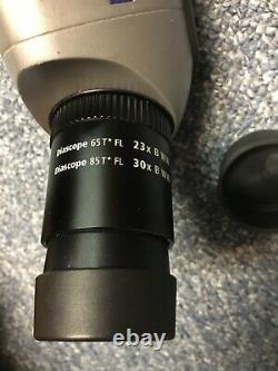 Zeiss Diascope 85 T FL 30x WW Eyepiece Angled Spotting Scope Case Very Good